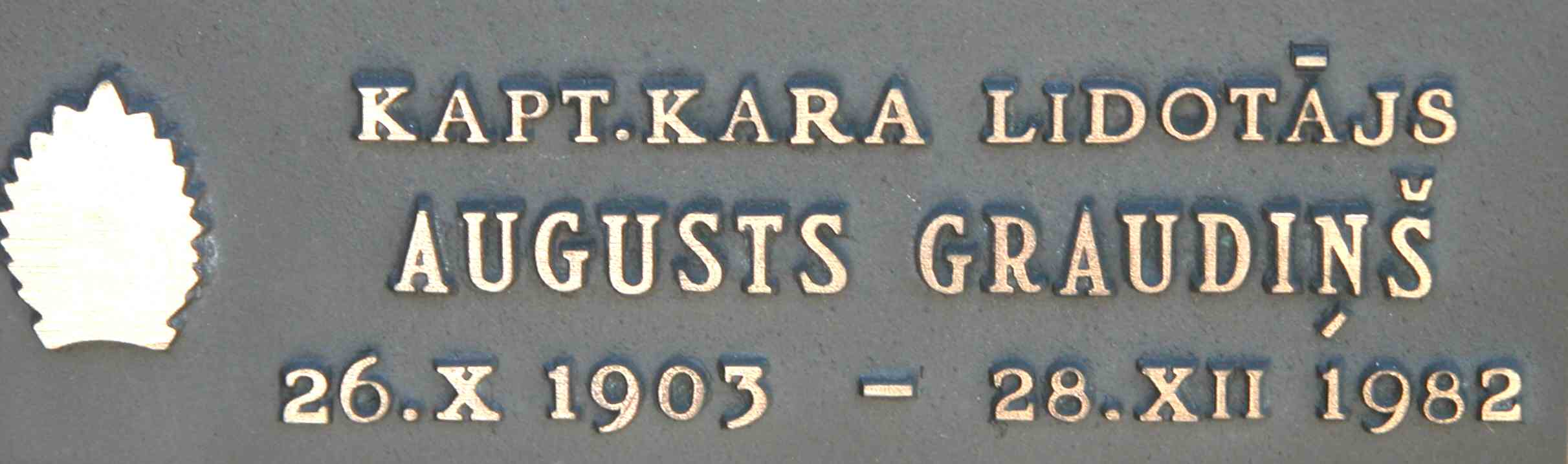 A.Graudins' marker at Tannersville Evergreen Cemetary, Tannersville, New York [B.Rouse photo]